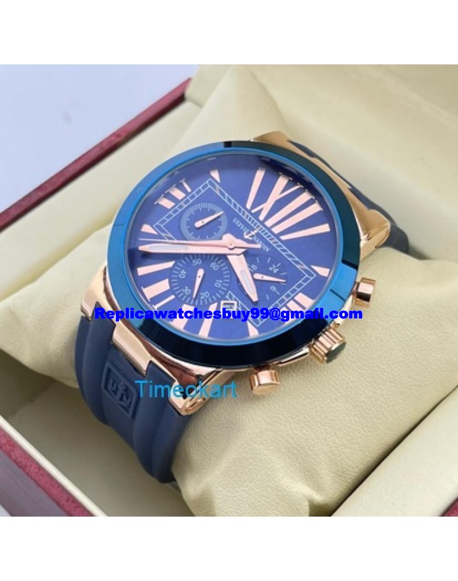 Ulysse Nardin Executive CHRONOGRAPH Blue Rubber Strap Watch