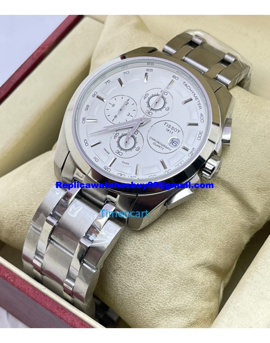 Tissot Couturier White Steel Bracelet Watch
