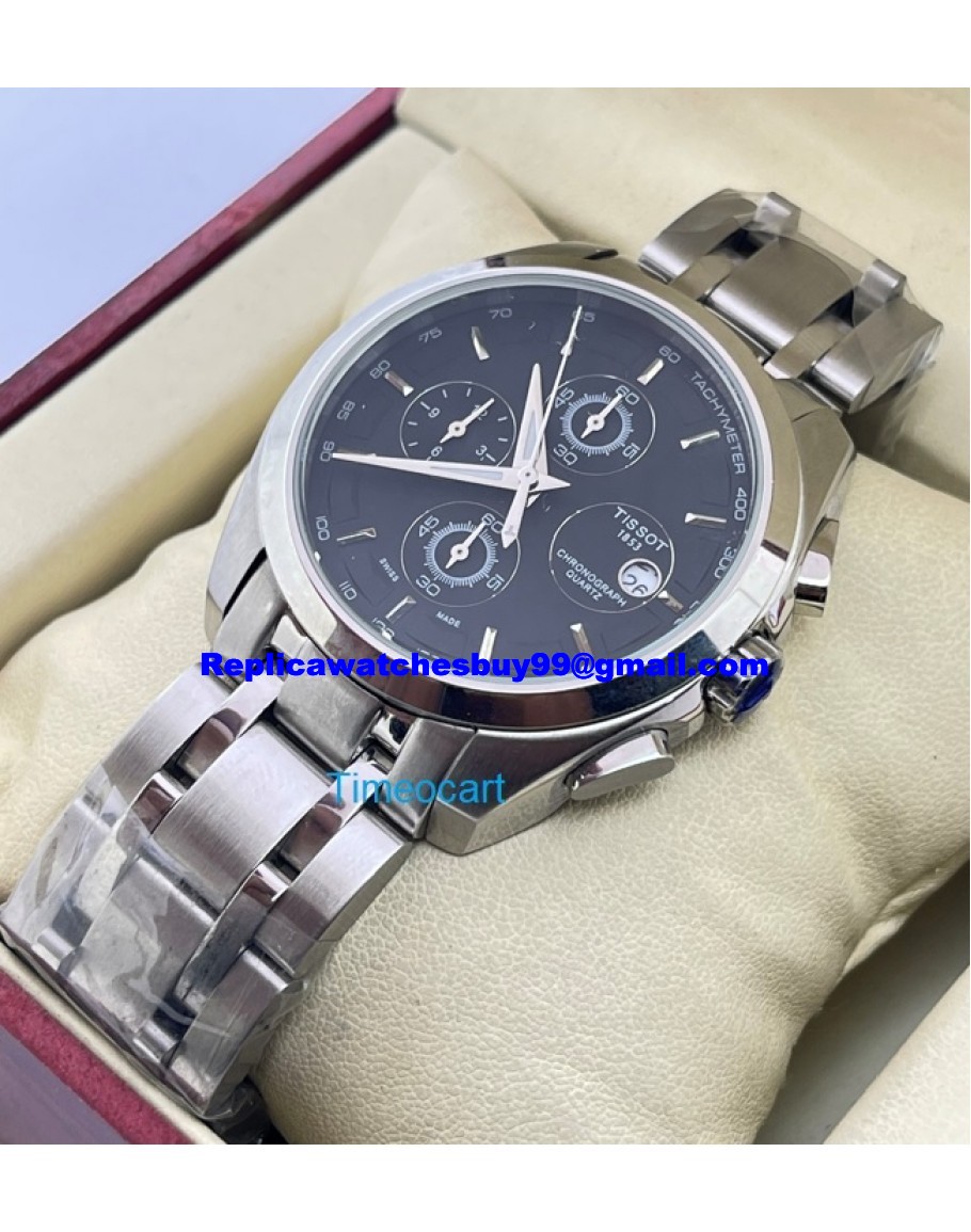 Tissot Couturier Black Steel Bracelet Watch