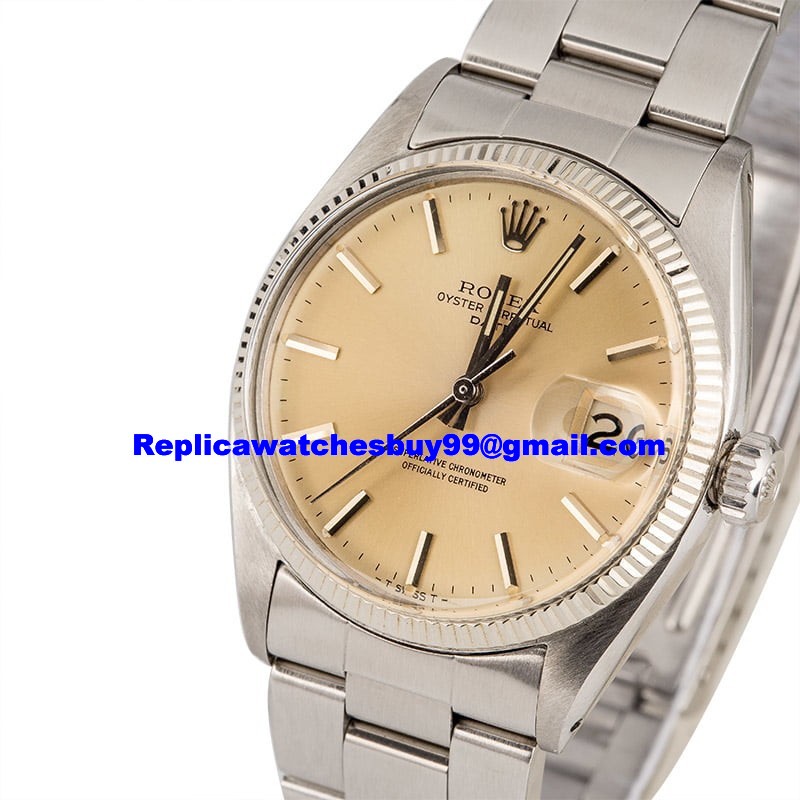 Imitation Rolex Date 6534 Silver Index Dial Watch WE01867