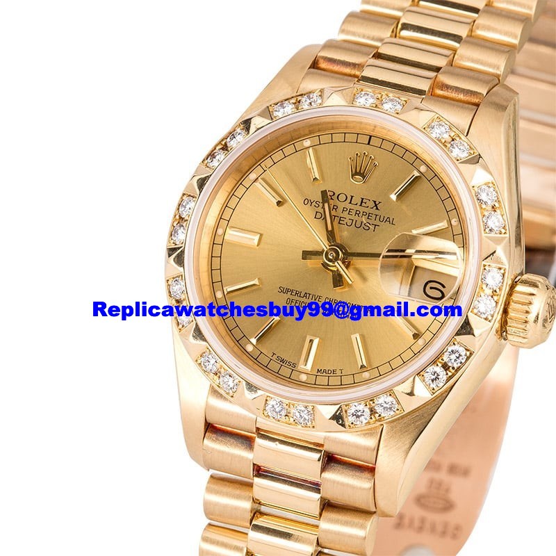 Ladies Diamond Rolex President Watch 69258 WE00825